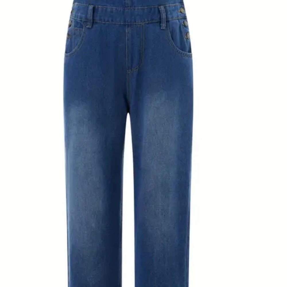 All time faves bib denims in medium blue. Medium blue wash.  Sz large. N… - Picture 6 of 7